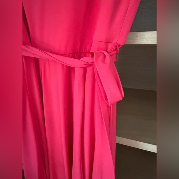 Vince Camuto• | Layered High-Low Dress| Med Pink | Size 6 - Picture 4 of 13